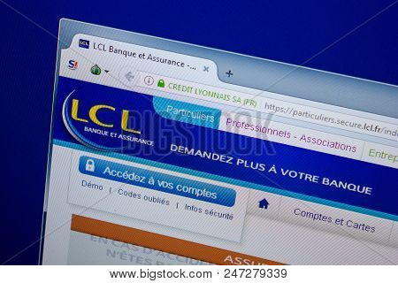 Ryazan, Russia - June 26, 2018: Homepage Of Lcl Website On The Display Of Pc. Url - Lcl.fr
