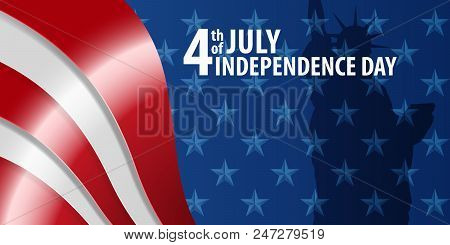 Fourth Of July Independence Day Of The Usa. Eps10 Vector Background.