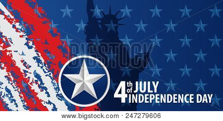 Fourth Of July Independence Day Of The Usa. Eps10 Vector Background.