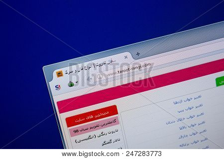 Ryazan, Russia - June 26, 2018: Homepage Of Taroot-rangi Website On The Display Of Pc. Url - Taroot-