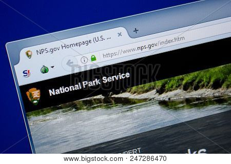 Ryazan, Russia - June 26, 2018: Homepage Of Nps Website On The Display Of Pc. Url - Nps.gov