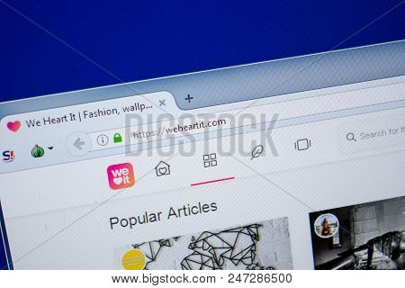 Ryazan, Russia - June 26, 2018: Homepage Of Weheartit Website On The Display Of Pc. Url - Weheartit.