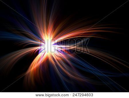 Dancing Star - Fractal Red Shine Art