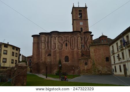 Beautiful Church Of The Cross In The Plaza De Navarra De Najera. Architecture, Travel, History. Dece