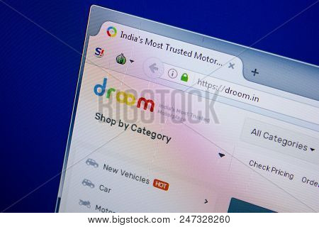 Ryazan, Russia - June 26, 2018: Homepage Of Droom Website On The Display Of Pc. Url - Droom.in