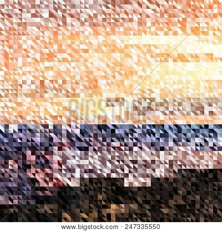Multicolored Mosaic Vector, Tiles Art, Multicolored Pixels, Dark Color Mosaic Background, Pixelated,
