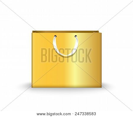 Shopping Bags Paper, Set. Place For Logo Insertion, Branding, Mockups Vector Illustration