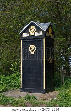 An Aa Telephone Call Box Near Brancaster In Norfolk