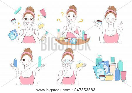 Woman With Beauty Concept On The White Background