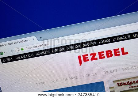 Ryazan, Russia - June 26, 2018: Homepage Of Jezebel Website On The Display Of Pc. Url - Jezebel.com