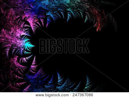 Fractal Branches Isolated On Black  - Fractal Art