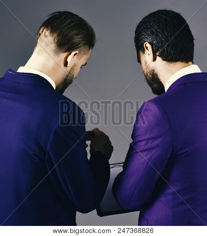 Man Make Photo Of Document On His Smartphone. Information Leak Concept. Businessmen Or Spy Looks At 
