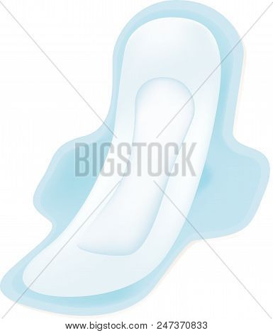 Classic Sanitary Napkin For Women. Vector Illustration.