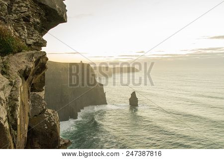 Cliffs Of Moher County Clare On The Wild Atlantic Way At Sunset