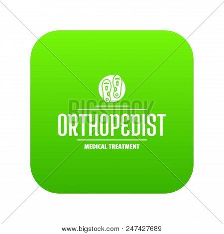 Medical Treatment Icon Green Vector Isolated On White Background