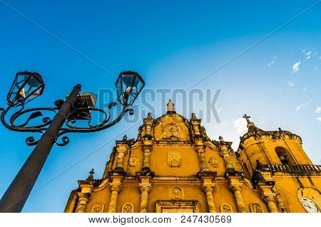 Leon, Nicaragua. February 2018. A View Of Cathedral Recoleccion In Leon Nicaragua