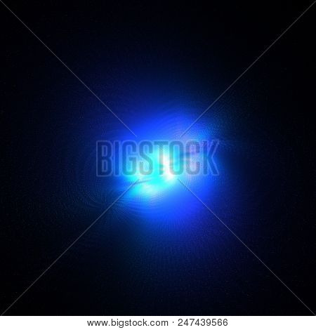 Shining  Blue Glowing  Background - Fractal Art