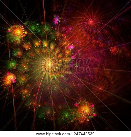 Abstract Fractal Swirl  Background - Fractal Art