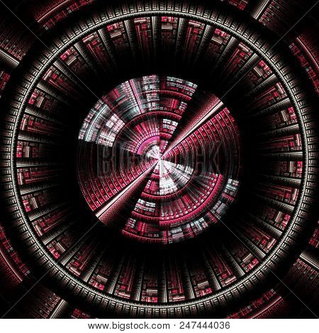 Fractal Hitech  Round Background  - Fractal Art