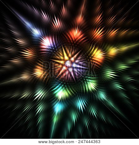 Abstract Fractal Pinnate  Background - Fractal Art