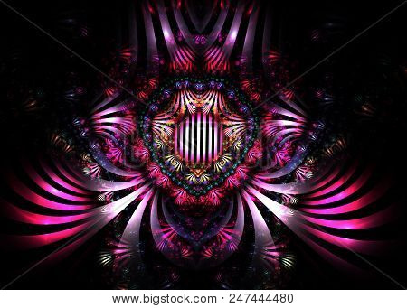 Abstract Fractal Striped  Background - Fractal Art