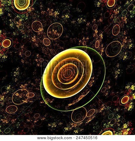 Abstract Fractal  Surface  Background - Fractal Art - 3d Image