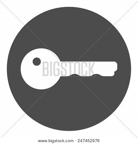 Key For Pin Tumbler Lock. Vector. Isolated On White Background.