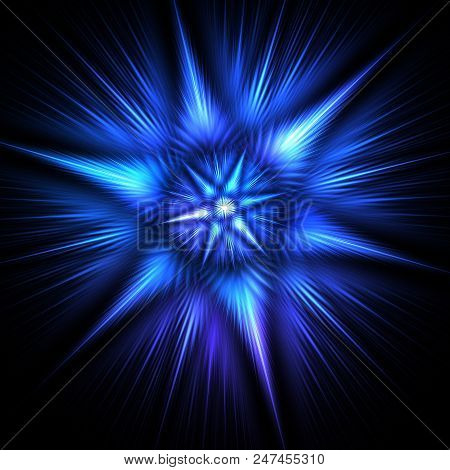 Abstract Fractal Pinnate Snowflake Background - Fractal Art