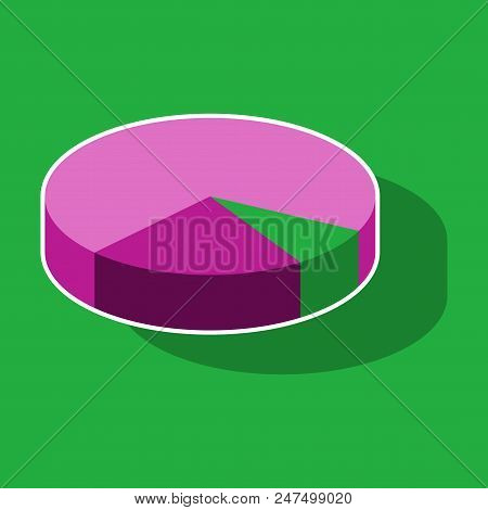 Paper Sticker On Theme Arabic Business Pie Chart