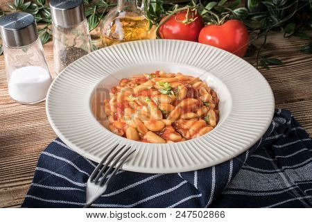 Cavatelli Pasta With Fresh Tomato Sauce.