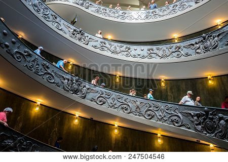 Rome, Italy - June 29, 2017: Sistine Chapel Ceiling, Creation Scene, Vatican Museums, Rome, Italy.
