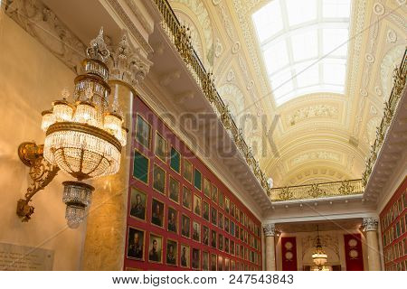 Saint Petersburg, Russia - August 18, 2017: Interior Of State Hermitage In St.petersburg, Russia. St