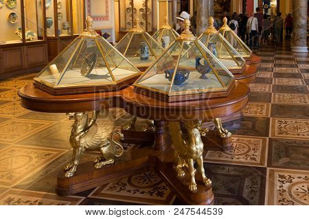 Saint Petersburg, Russia - August 18, 2017: Interior Of State Hermitage In St.petersburg, Russia. St