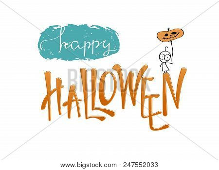 Pumpkins Halloween Holiday Season Logo, Line Art, Thin Line, Linear, Hand Drawn Sketch, Contour, Doo