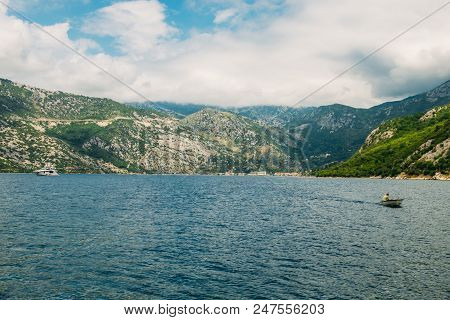 Veiw From Boko-kotor Bay To Risan Town. Montenegro.