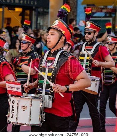 Gay Pride Parade In San Francisco - Lesbian Gay Band Marches