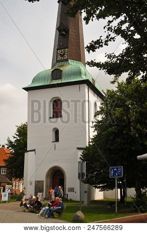 Jan 2013, Glueckstadt Germnay, Old Historic Church  On Marketplace