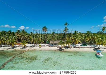 Aerial View Of Tropical Beach, Dominican Republic