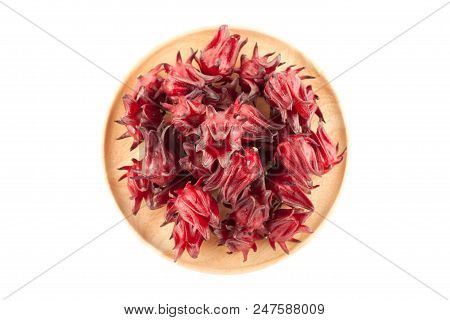 Red Roselle Wooden Bowl