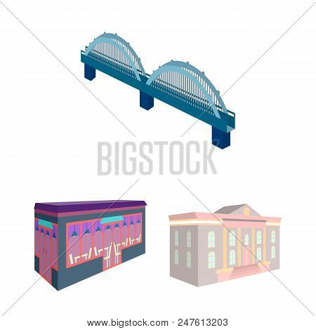 Building And Architecture Cartoon Icons In Set Collection For Design.the Building And Dwelling Vecto