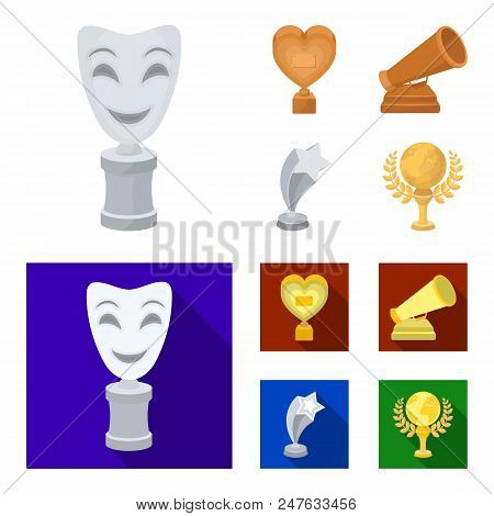 White Mask Mime For The Best Drama, A Prize In The Form Of The Heart And Other Prizes.movie Awards S