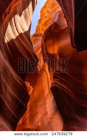 Upper Antelope Canyon in the Navajo Reservation near Page, Arizona USA