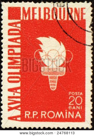 Torcia olimpica su Post Stamp