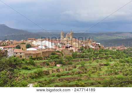 Village Of Cinc Torres, Los Puertos De Morella, Castellon Province, Spain
