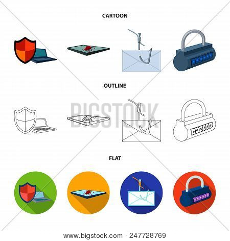 Hacker, System, Connection .hackers And Hacking Set Collection Icons In Cartoon, Outline, Flat Style