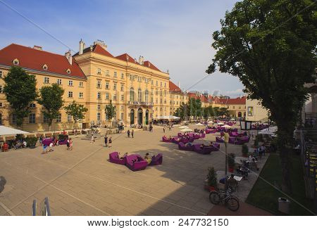 Vienna, Austria - May, 22: View Of The Museumsquartier On May 22, 2018