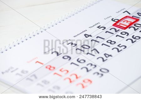 13 April Mark On The Calendar, Close-up, Simvol