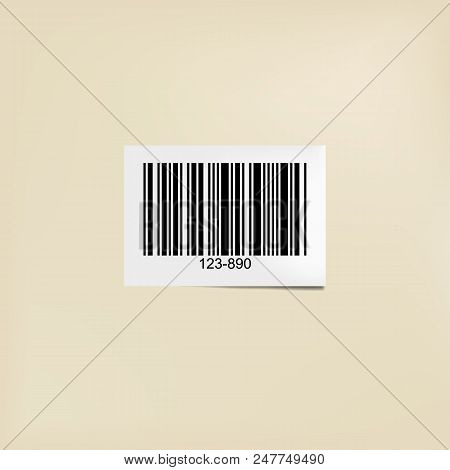 Bracode Sticker. Machine Readable Bar Code Label