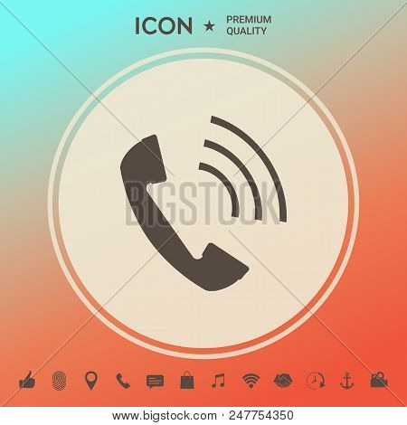 Telephone Handset, Telephone Receiver Icon . Signs And Symbols - Graphic Elements For Your Design