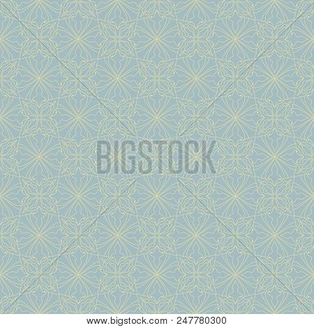 Abstract Flowers Seamless Pattern Colorful Tiles Vector Illuctration. Can Be Used For Wallpaper, Pat